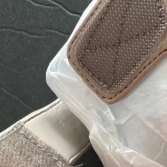 Vince Camuto Keannie Beige Laser Cutout Leather adjustable Block Heel Sandals - Picture 8 of 8